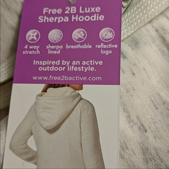🥶😀Free2B - Cream Luxe Sherpa Hoodie - XXL - Picture 3 of 7
